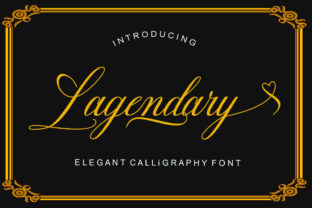 Lagendary: A Modern Script Font for Editorial Design